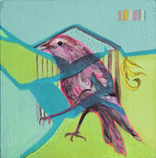 Das Verschwinden der Singvögel, Acryl auf Canvas Panel, Susanne Güldenpfennig, Hannover