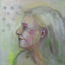 Diagnose: Glück, Acryl und mixed Media auf Leinwand, Susanne Güldenpfennig, Hannover
