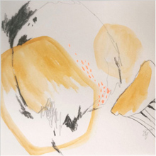 Früchte, Zeichnung auf Papier, Susanne Güldenpfennig, Hannover