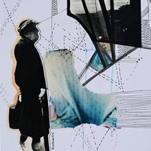Grandma at Montmartre, Collage, Susanne Güldenpfennig, Hannover