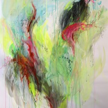 Herzenssache, Acryl und mixed Media auf Papier, Susanne Güldenpfennig, Hannover