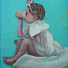 Lieblingskissen, Acryl auf Canvas Panel, Susanne Güldenpfennig, Hannover