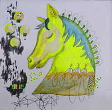 Schach, Aquarell und Bleistift, Susanne Güldenpfennig, Hannover