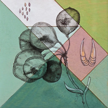 Silbertaler, Pigmentliner auf Holz, Susanne Güldenpfennig, Hannover