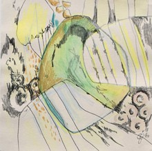 Spionage, Zeichnung auf Papier, Susanne Güldenpfennig, Hannover