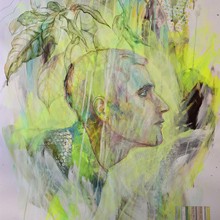 Verbindungen, Acryl und mixed Media auf Papier, Susanne Güldenpfennig, Hannover