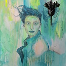 Was bleibt ..., Acryl und mixed Media auf Leinwand, Susanne Güldenpfennig, Hannover